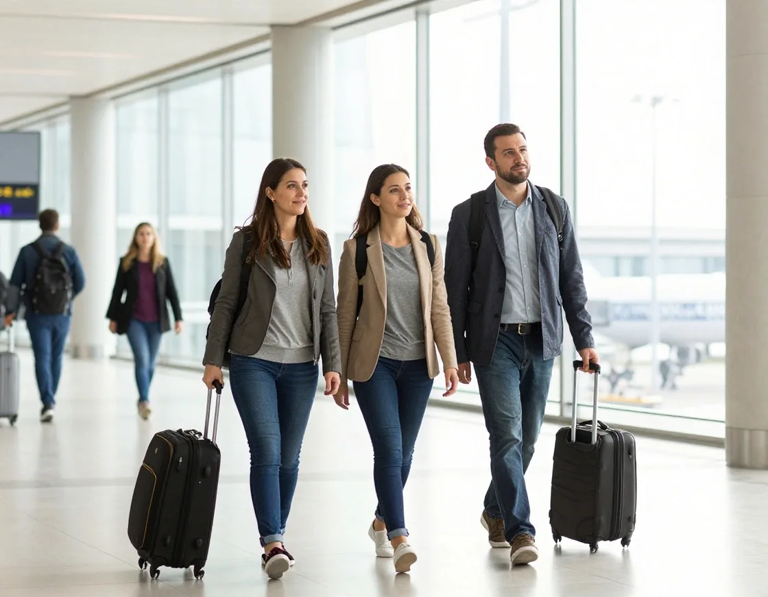 Turistik gezi planı yapan yolcular